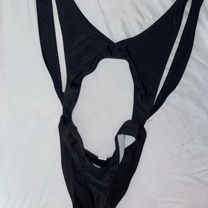 Black one piece swimsuit